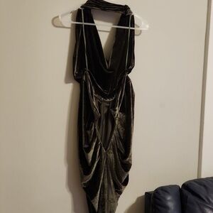 Elegant Black Velvet Dress